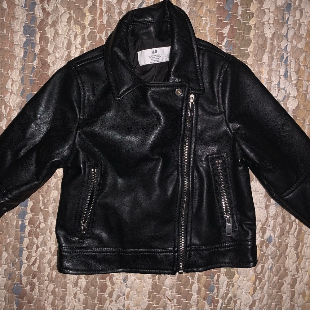 H&M Kids Black Faux Leather Jacket